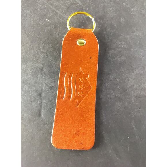 Tara Apartments Leather Keychain - Picture 1 of 7